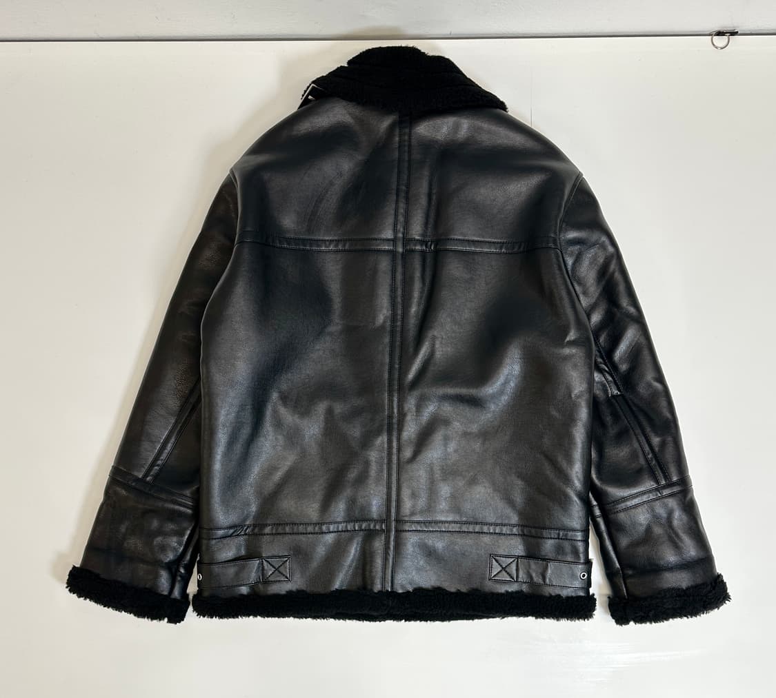 드로우핏 무스탕 자켓 올블랙  상품이미지3