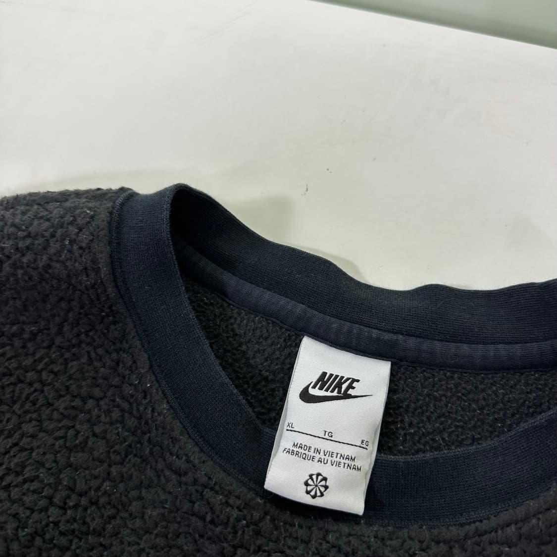 XL 나이키 오버핏 먹색 빅자수 플리스맨투맨 상품이미지4