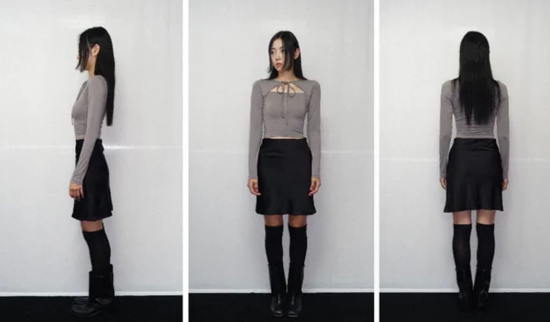 새틴 미디 스커트 상품이미지3