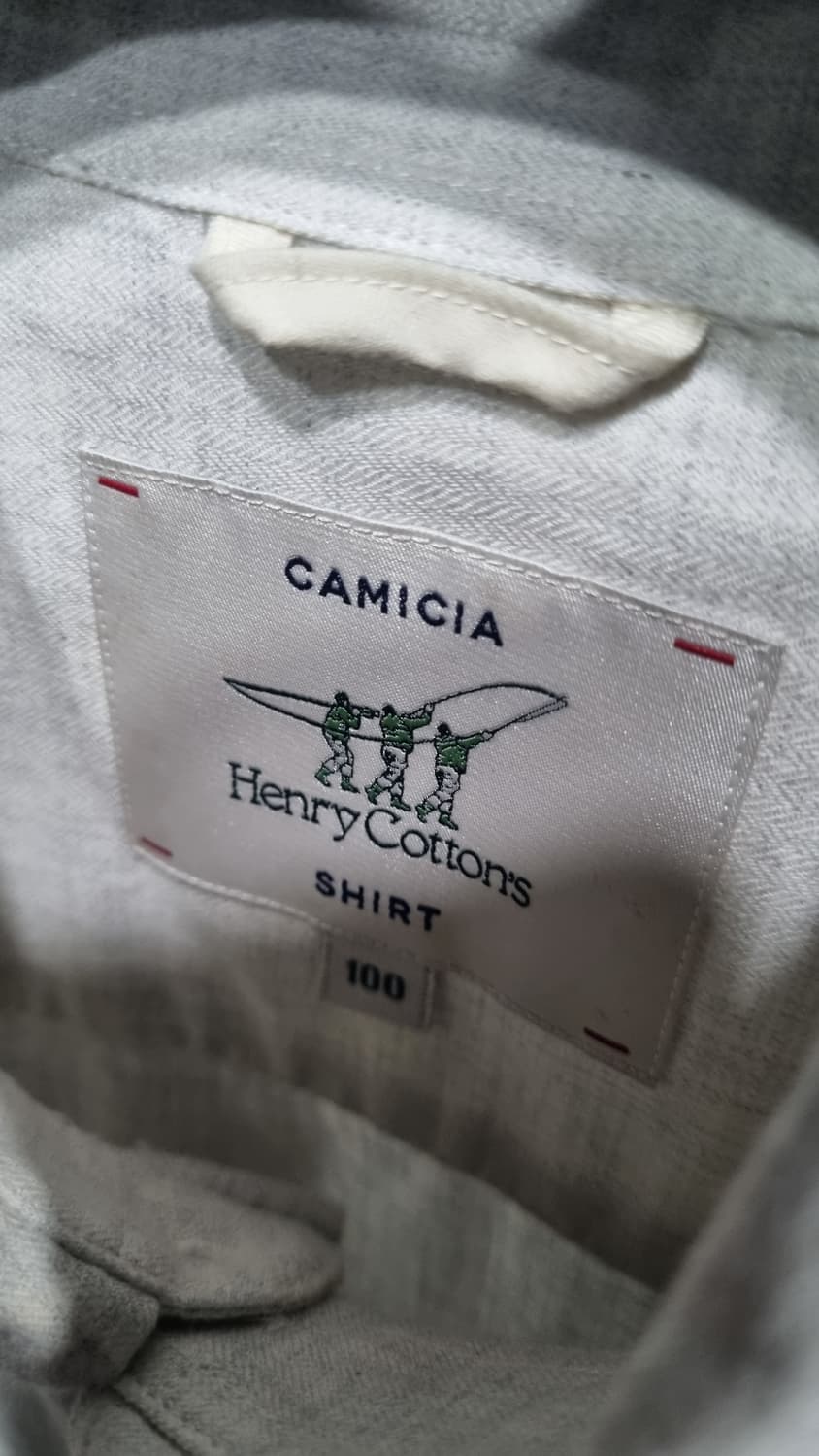 henry cottons 연베이지 봄셔츠 100(가슴단면54,총장76)  상품이미지2