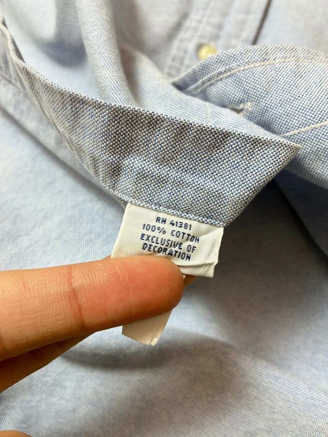 폴로 랄프로렌 스카이블루 옥스포드 솔리드 로고 셔츠 PN8807 상품이미지8