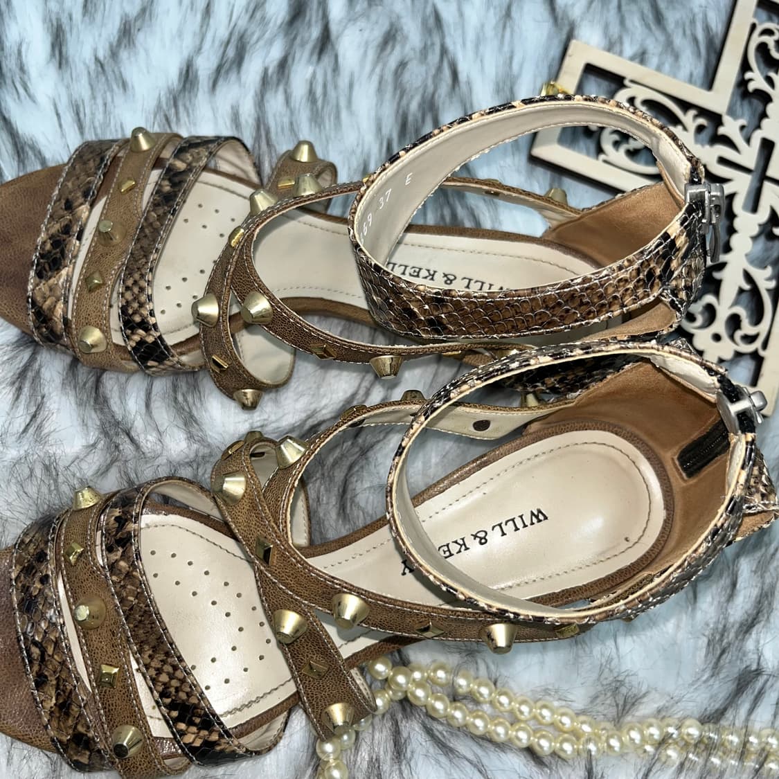 빈티지 파에톤 스터드 샌들힐 상품이미지4