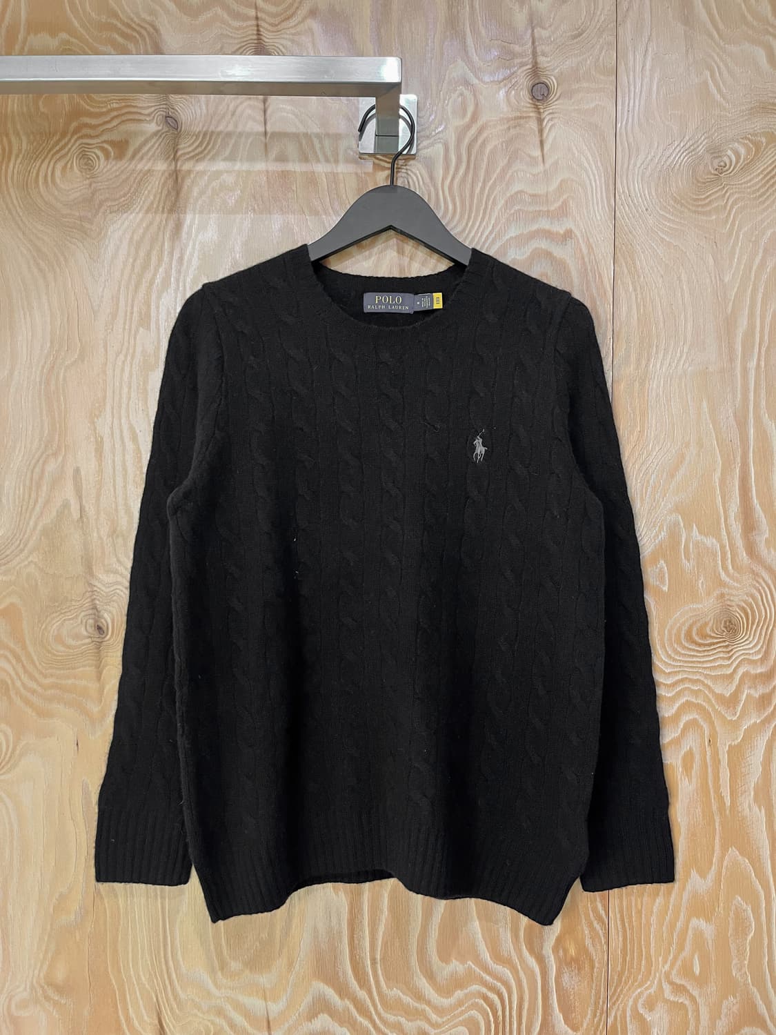 폴로 랄프 로렌 QR 라벨 케이블 니트 상품이미지1