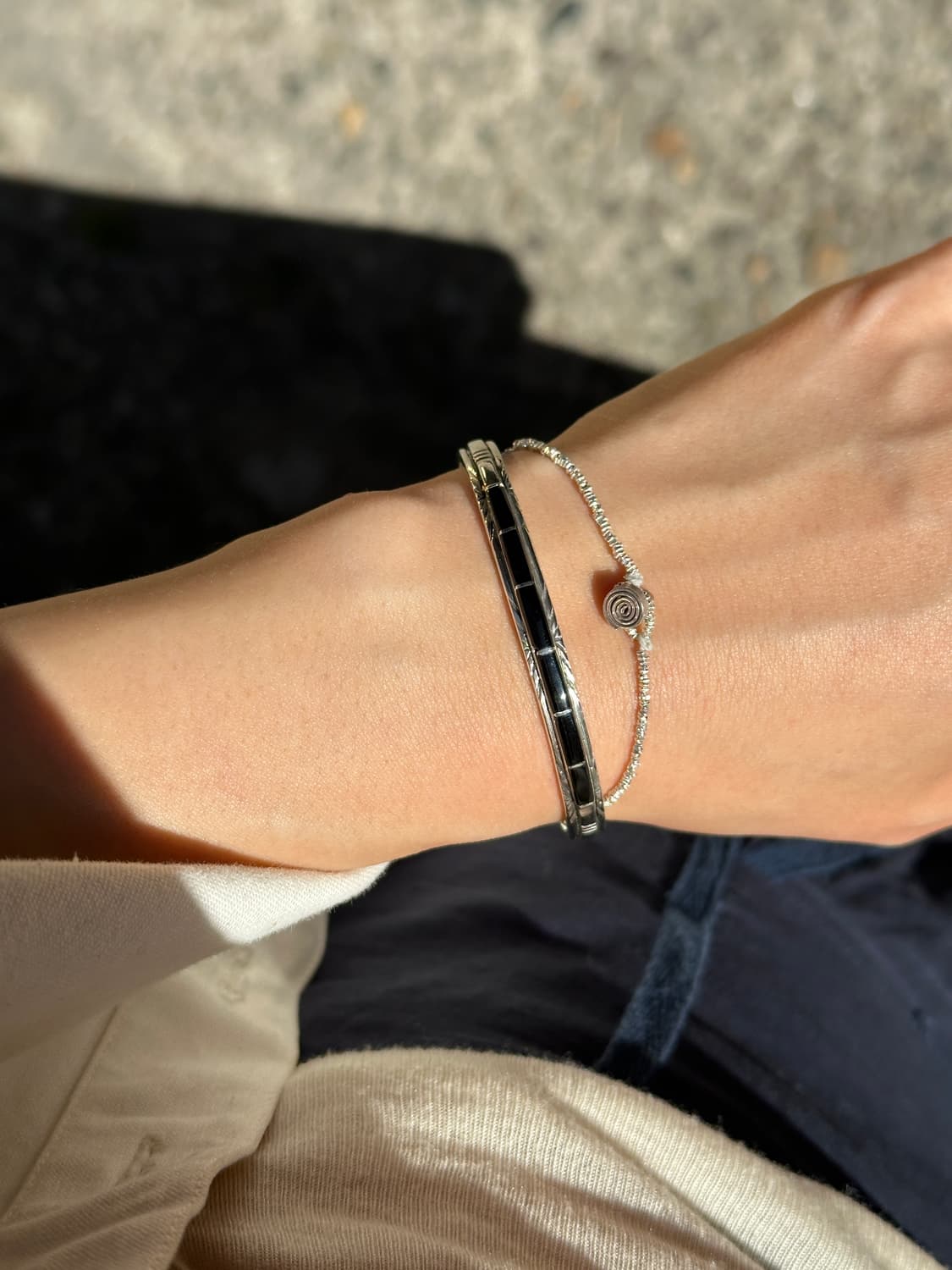 Black Onyx Tile Inlay Feather Engraved C 상품이미지8