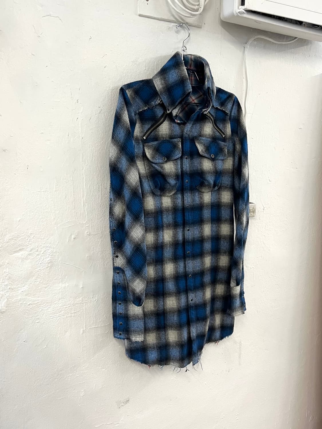 LGB 울 플란넬 그런지 롱셔츠 상품이미지3