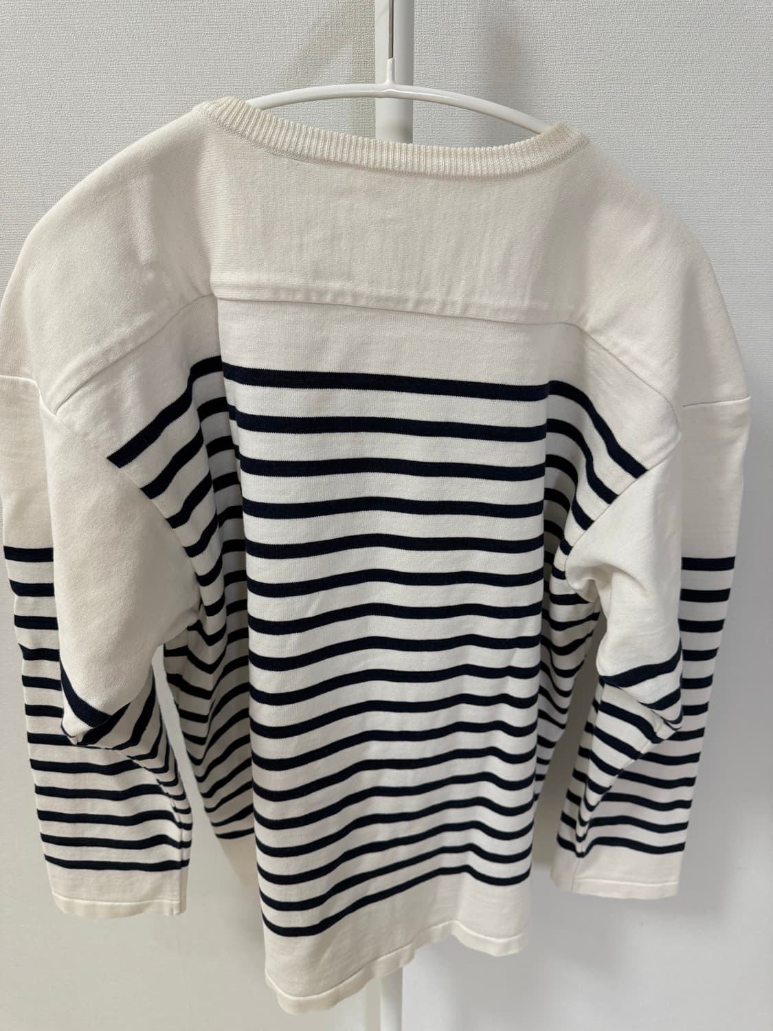 나나미카 페이퍼 니트 스트라이프 크루 네이비 L사이즈  상품이미지3