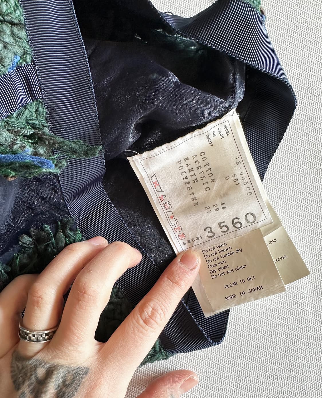 SACAI chiffon mix tweed skirt 상품이미지10