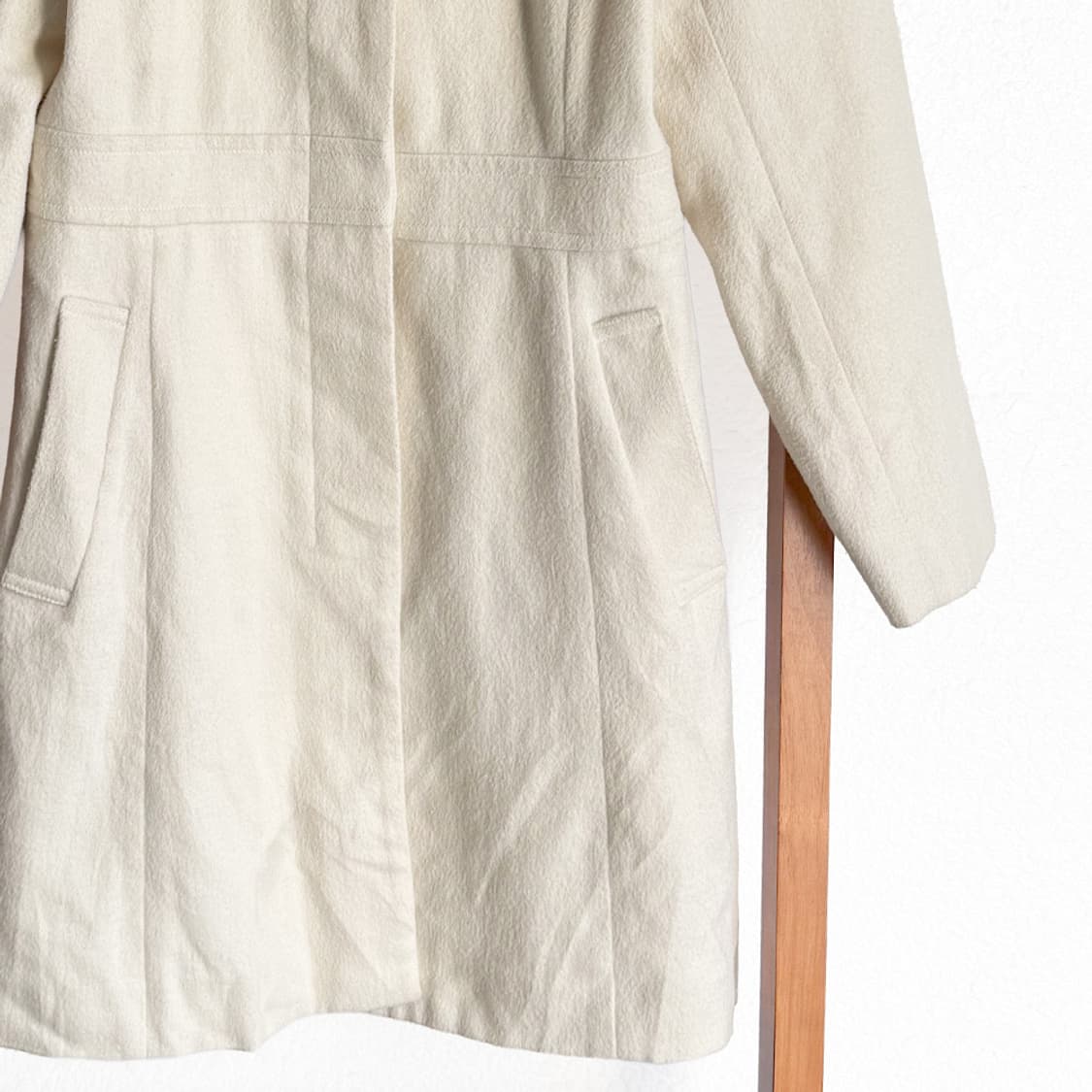 하루카 크림 톤 울 코트 상품이미지3