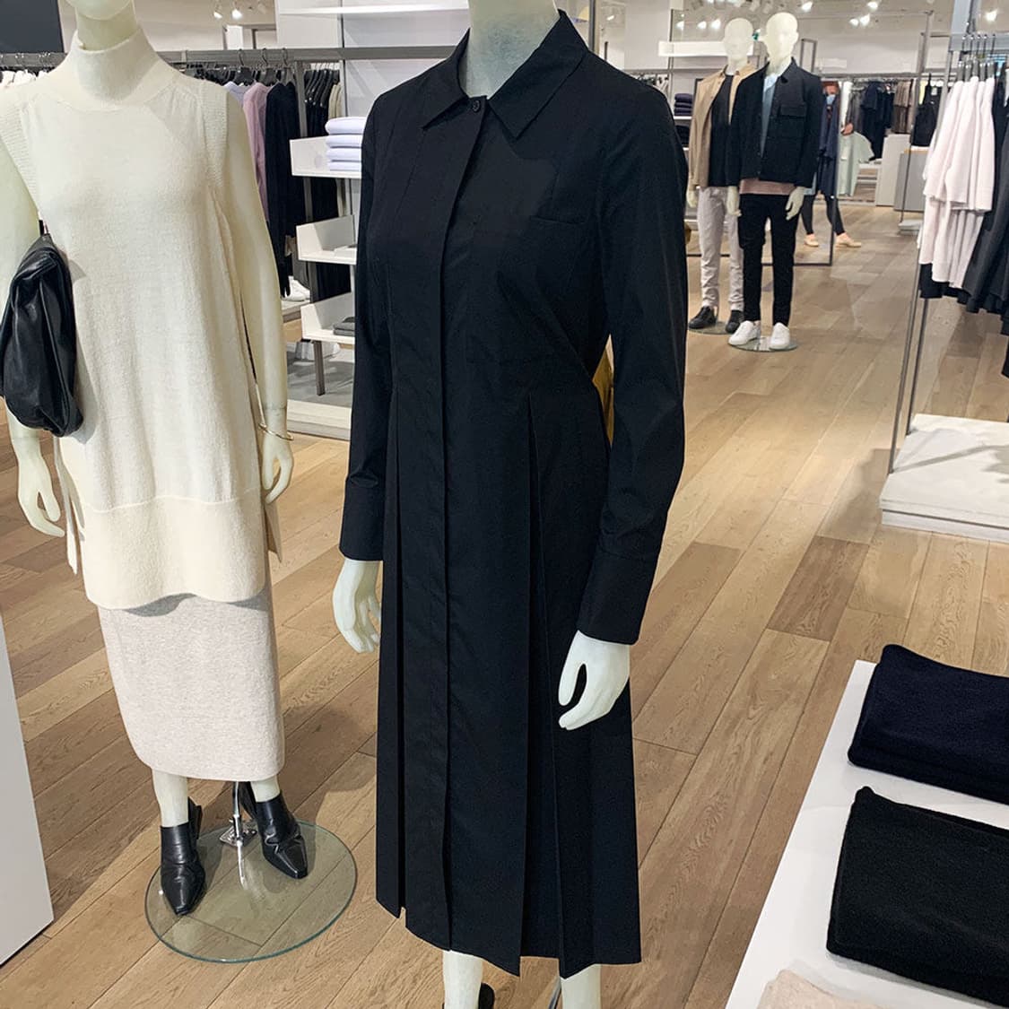 Cos 코스 플리츠 코튼 셔츠 원피스xs 32 상품이미지3