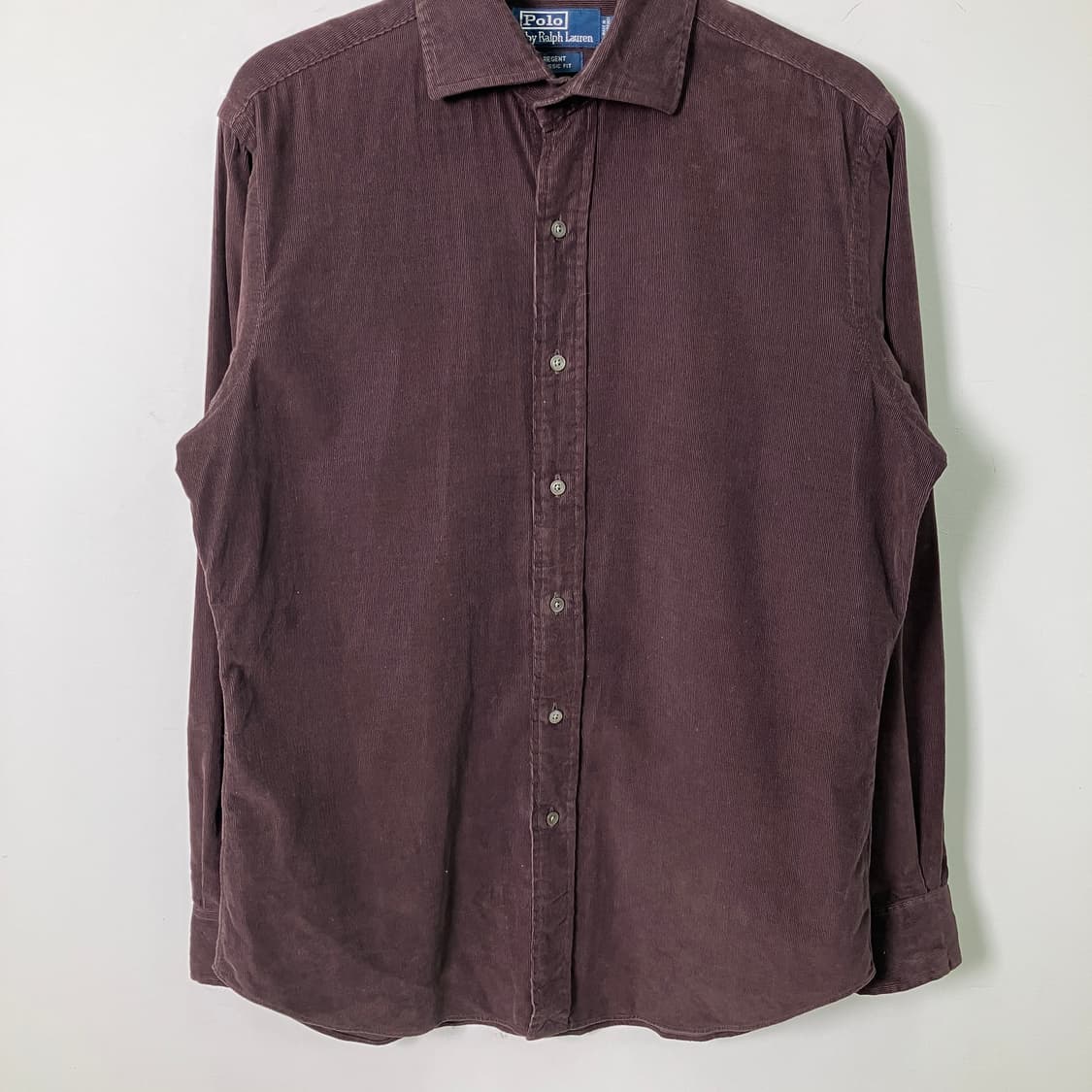 폴로 랄프로렌 버건디 코듀로이 셔츠 S 상품이미지5