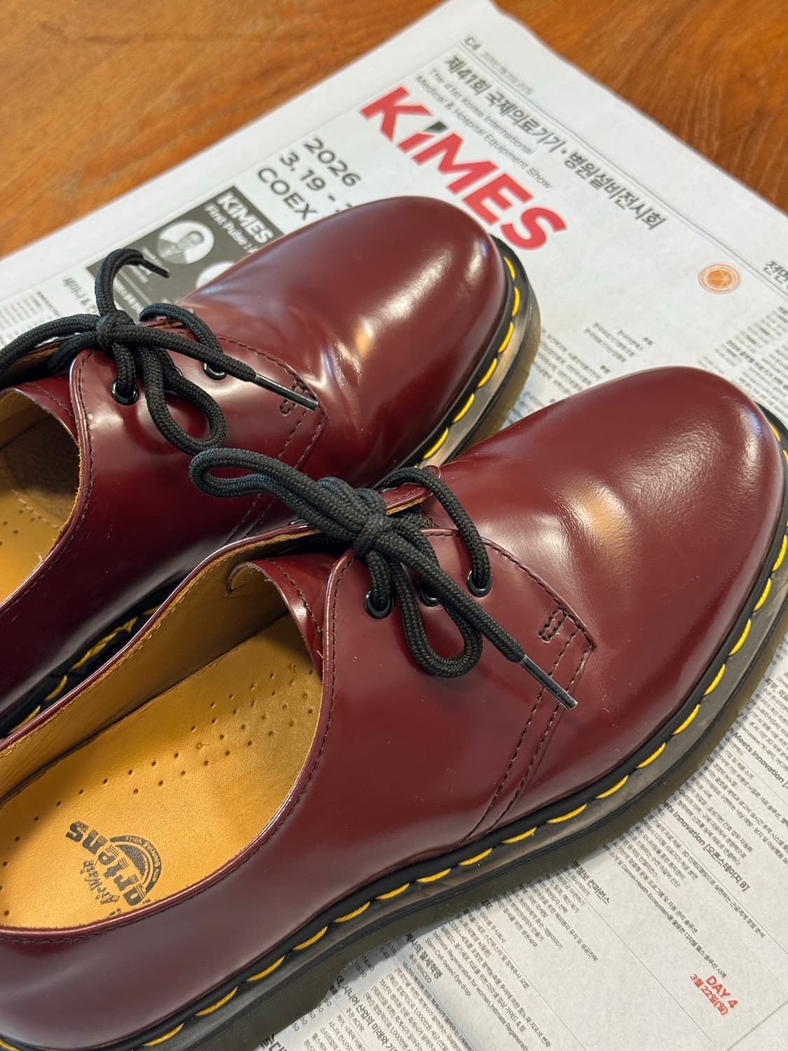 (250)닥터마틴 1461 체리 레드 3홀 새상품급 상품이미지1