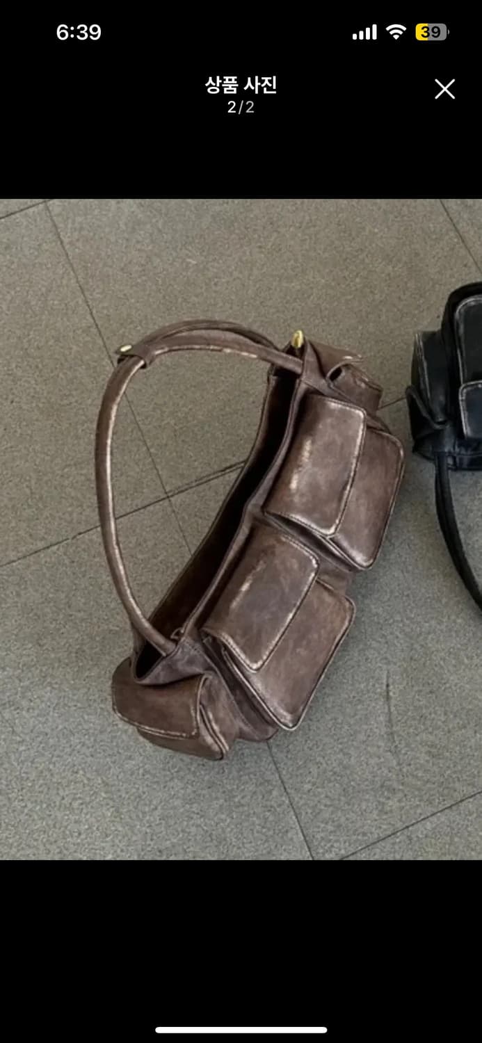 브라운 빈티지 포켓 숄더백 상품이미지2
