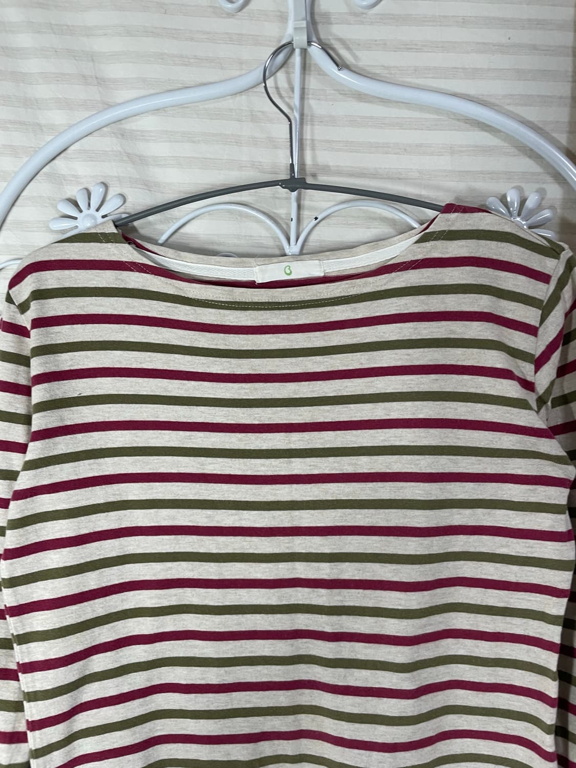 빈티지 핑크 카키 스트라이프 긴팔 874 y2k 스트릿 모리 갸루 일본빈 상품이미지4