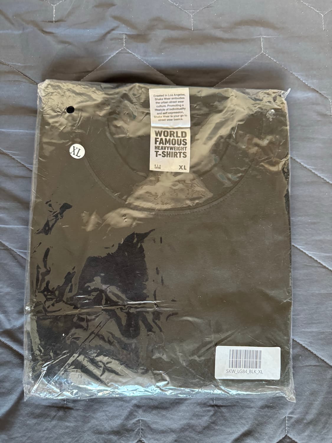 샤카웨어 7.5oz 가먼트다이 롱슬리브 티셔츠 블랙 XL 새상품 상품이미지1