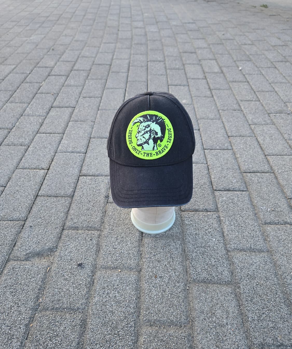 디젤(DIESEL) 모히칸 로고 패치 볼캡 모자 블랙 상품이미지2