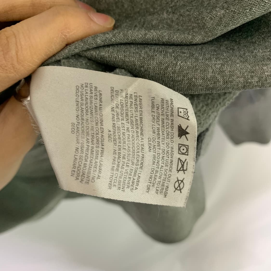 나이키 베이직 빅로고 후드티 그레이 빈티지 남성 M 남녀공용 상품이미지3