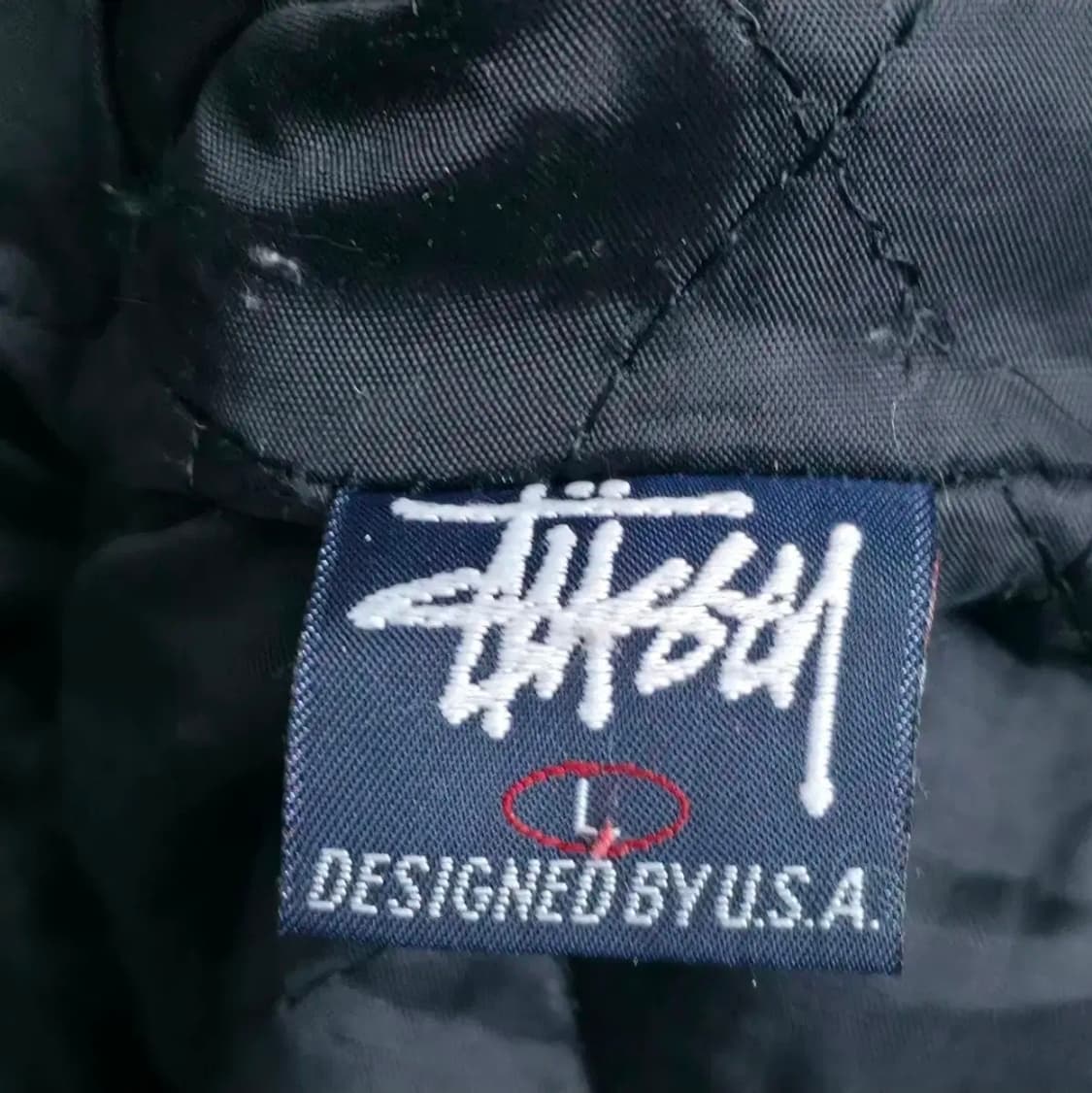 [L] 90s 스투시 스포츠 플라넬 체크 셔츠 퀼팅 USA made 상품이미지8