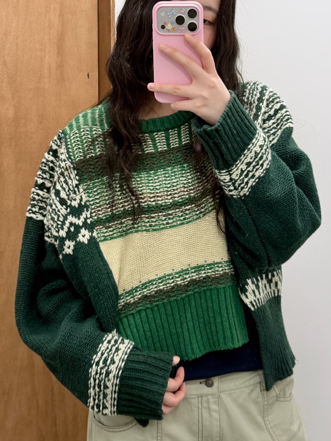 etsinta Remake Short Jaquard Knit 상품이미지5