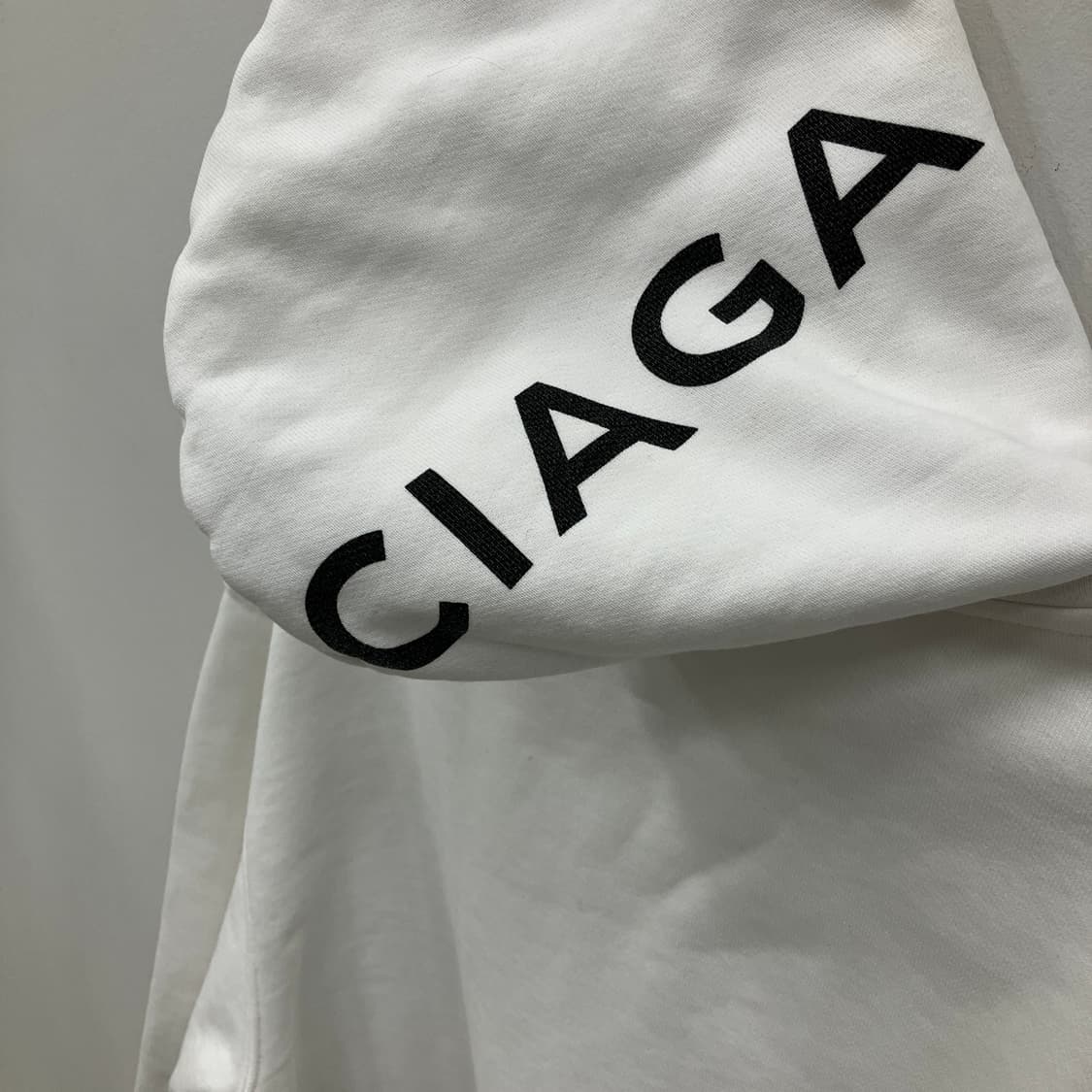 발렌시아가 화이트 백로고 후드티 XS 상품이미지6