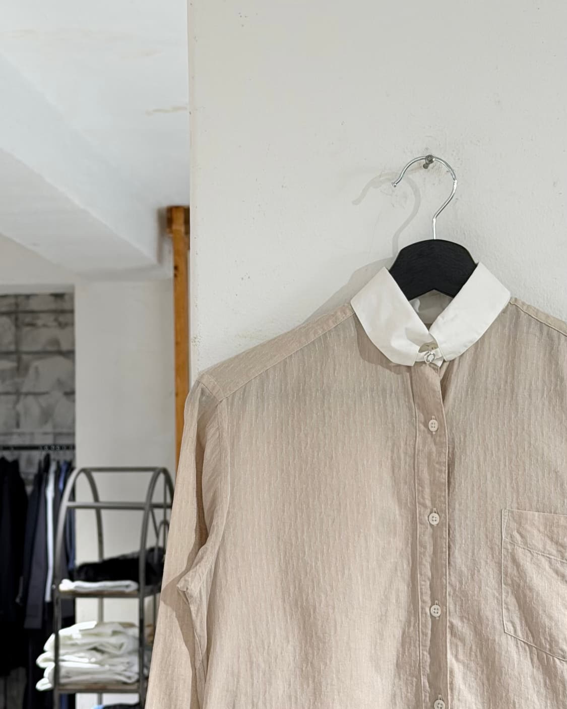 디올 무슈 베이지 코튼 3/4 슬리브 셔츠 상품이미지2