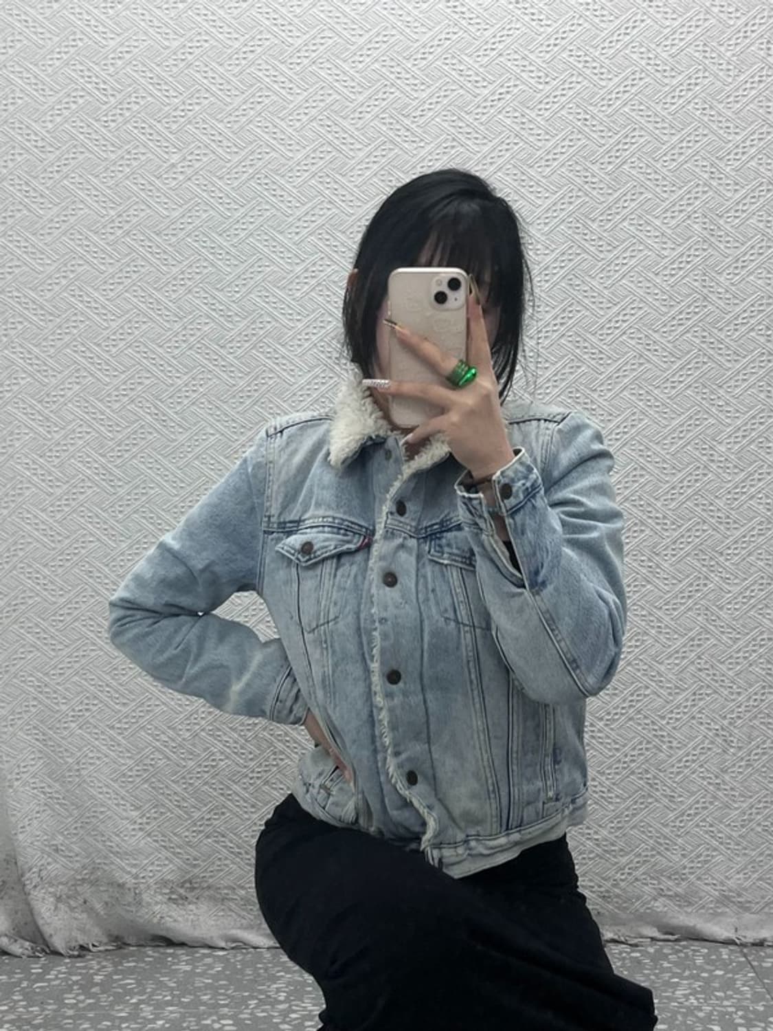 리바이스 빈티지무드 워싱 쉐르파 양털 데님 자켓 M C08122 상품이미지2