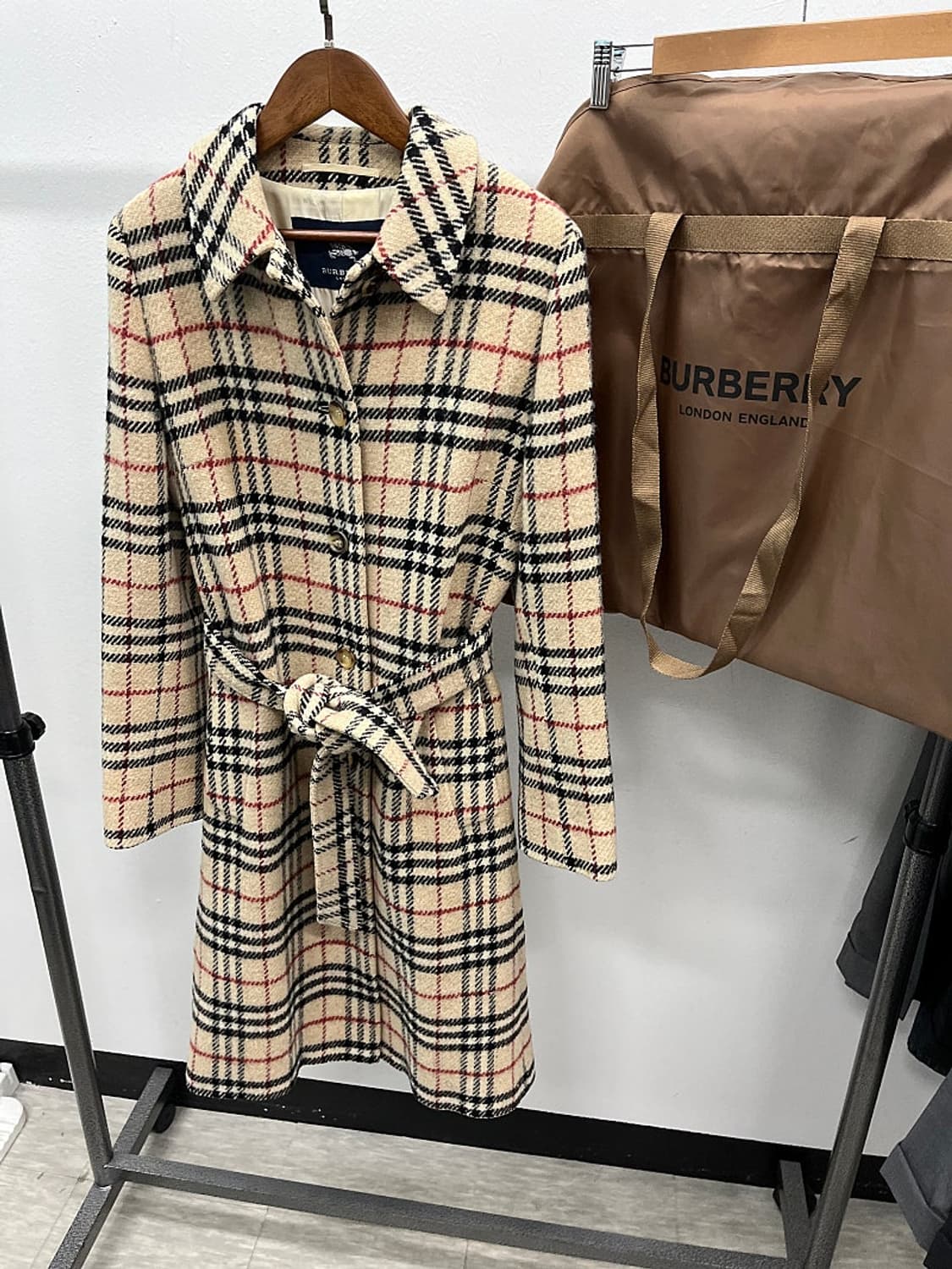 여) 버버리 노바체크 울 트렌치코트  상품이미지1