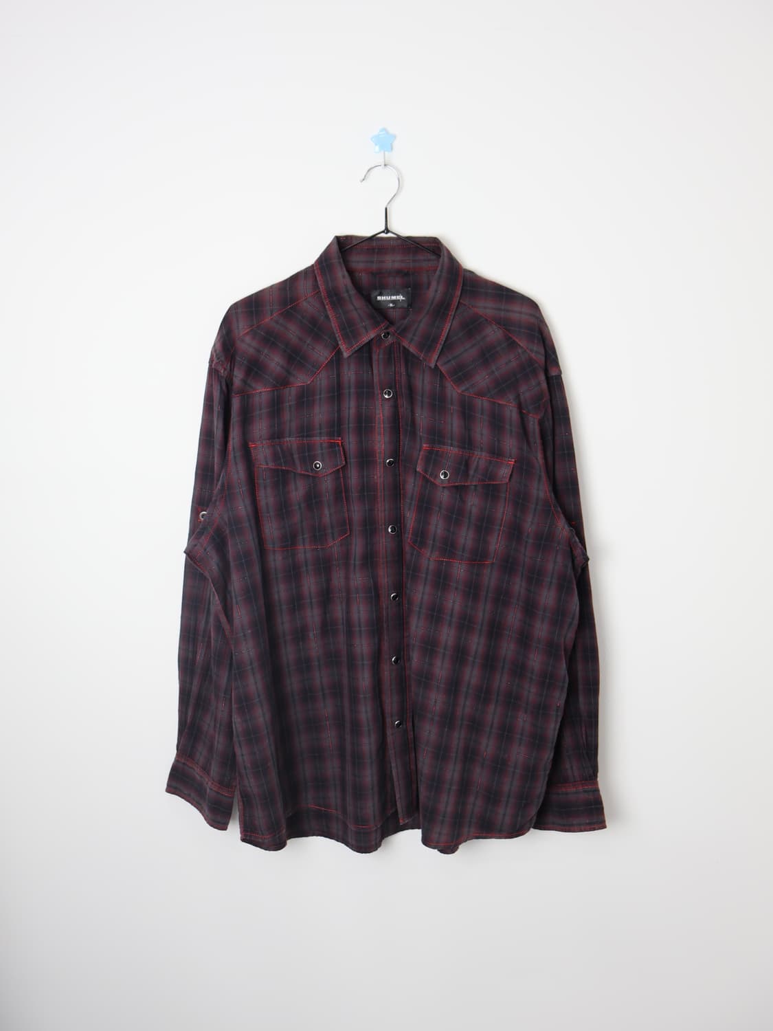 JPN Western Plaid Shirt Overfit 상품이미지1