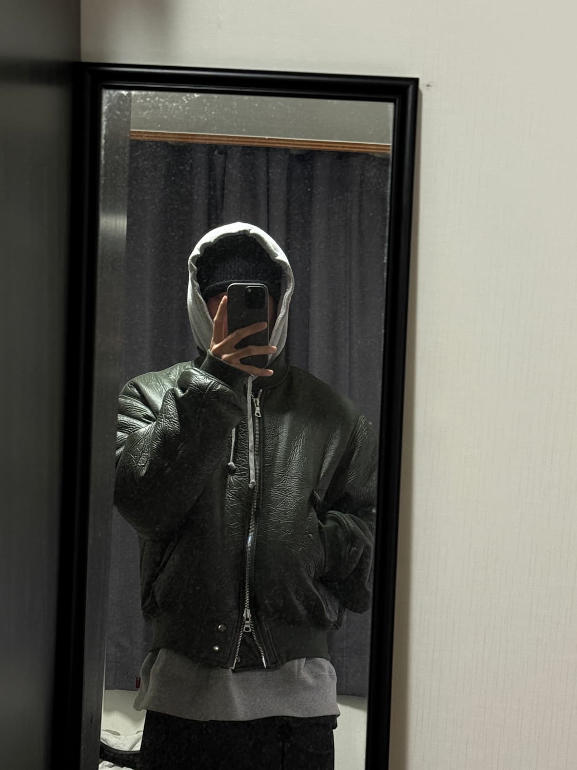 드리스반노튼 크링클 봄버 / L사이즈 상품이미지7