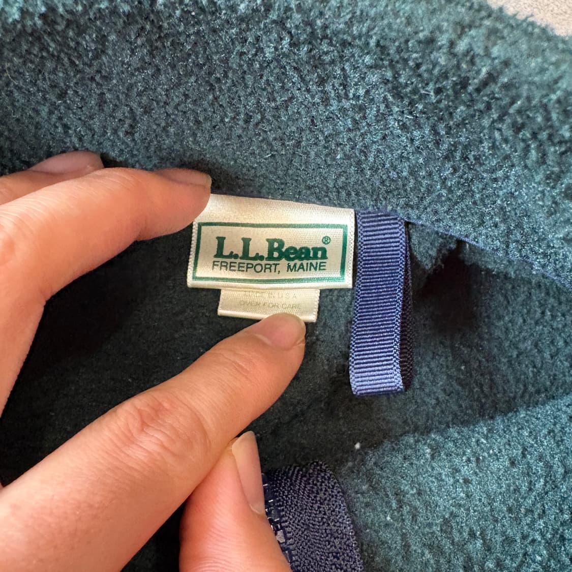 90s L.L.bean 90년대 미국 생산 엘엘빈 그린 신칠라 플리스 상품이미지6