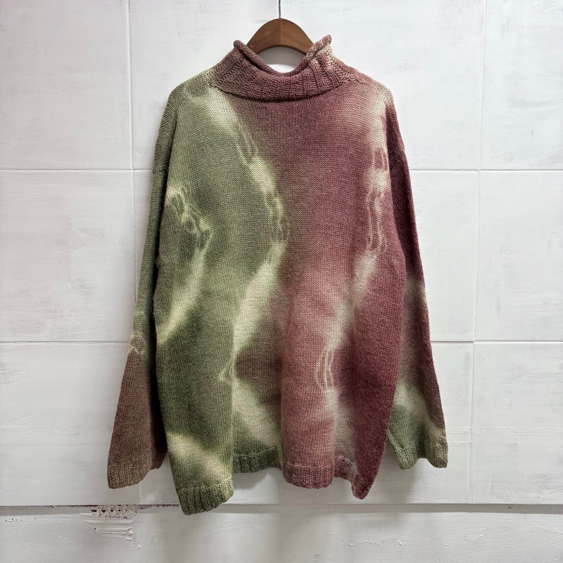 80's Tela  Alpaca 타이다이 핸드메이드 그런지 니트  상품이미지9