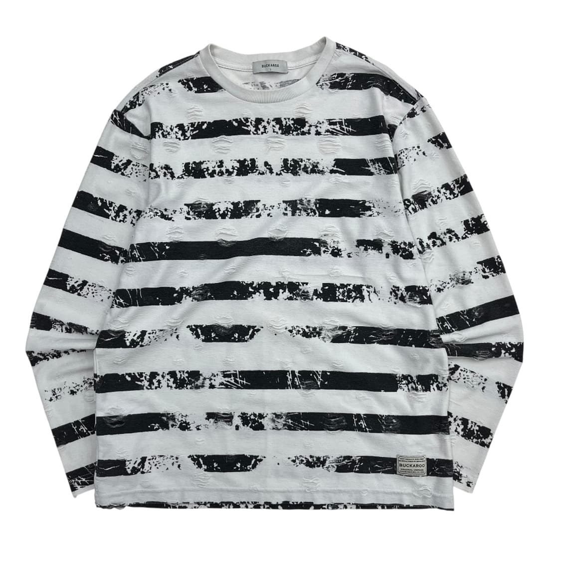 버커루 차콜 단가라 화이트 빈티지 롱슬리브 L 상품이미지2