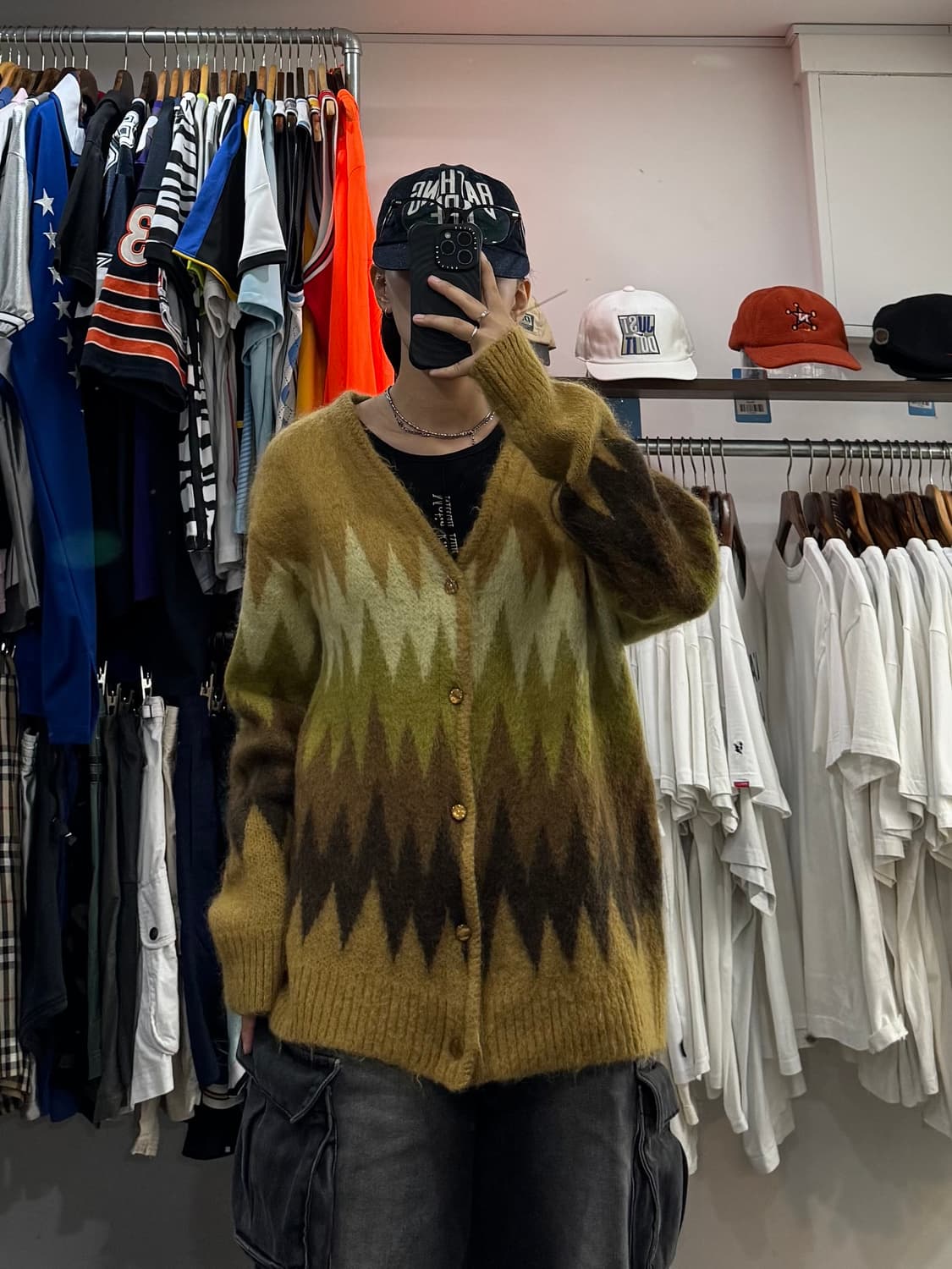 22FW 니들스 지그재그 모헤어 가디건 상품이미지5
