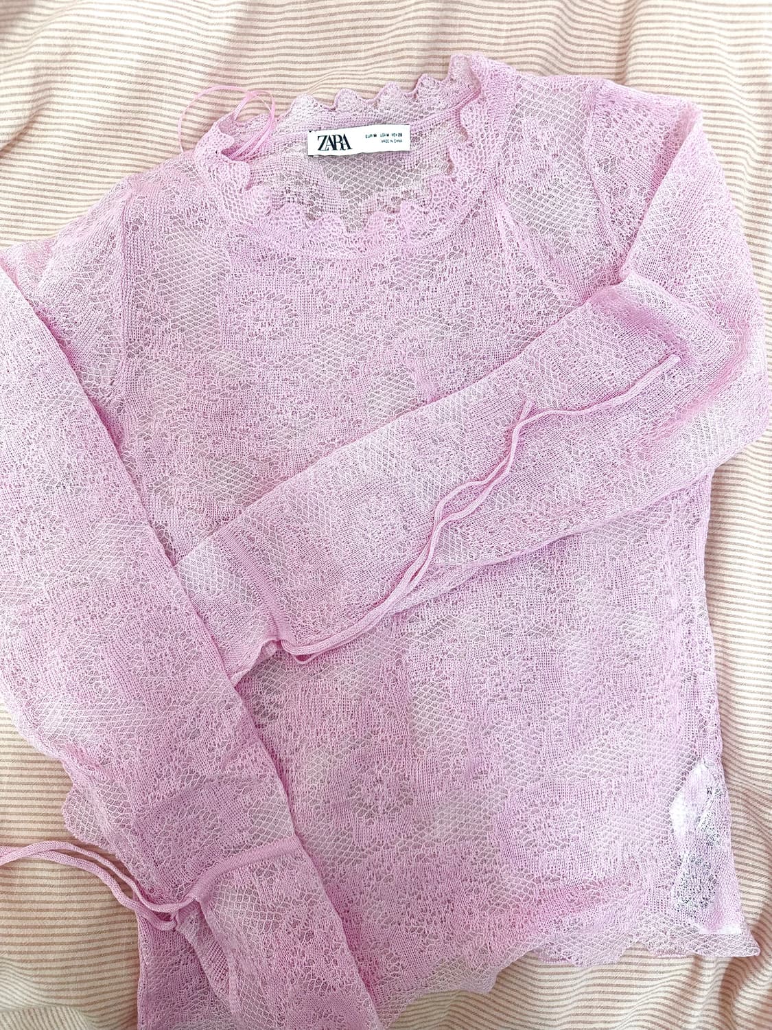 자라 핑크 레이스 탑 상품이미지2