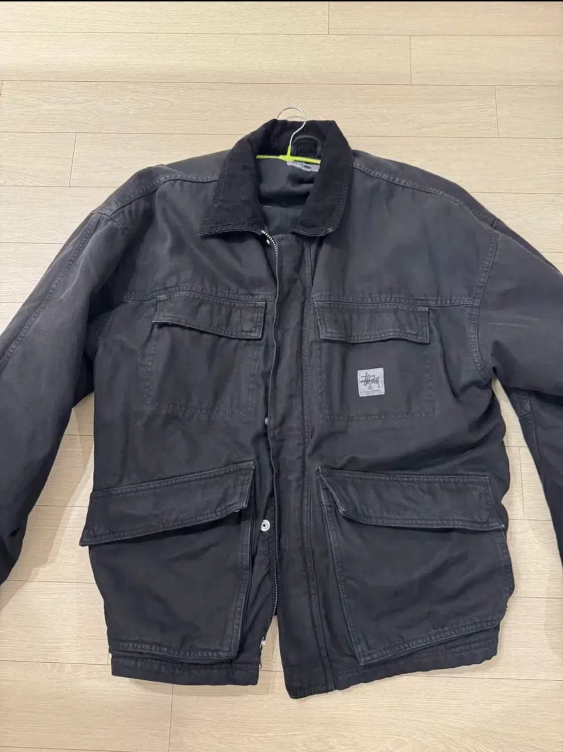 스투시 워시드 캔버스 샵 자켓 블랙 XL 상품이미지1