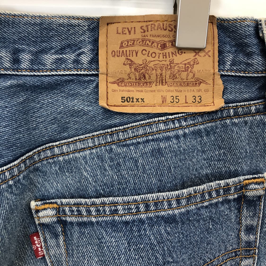 90s 리바이스 501xx USA 생산 데님진 33 인치 상품이미지4