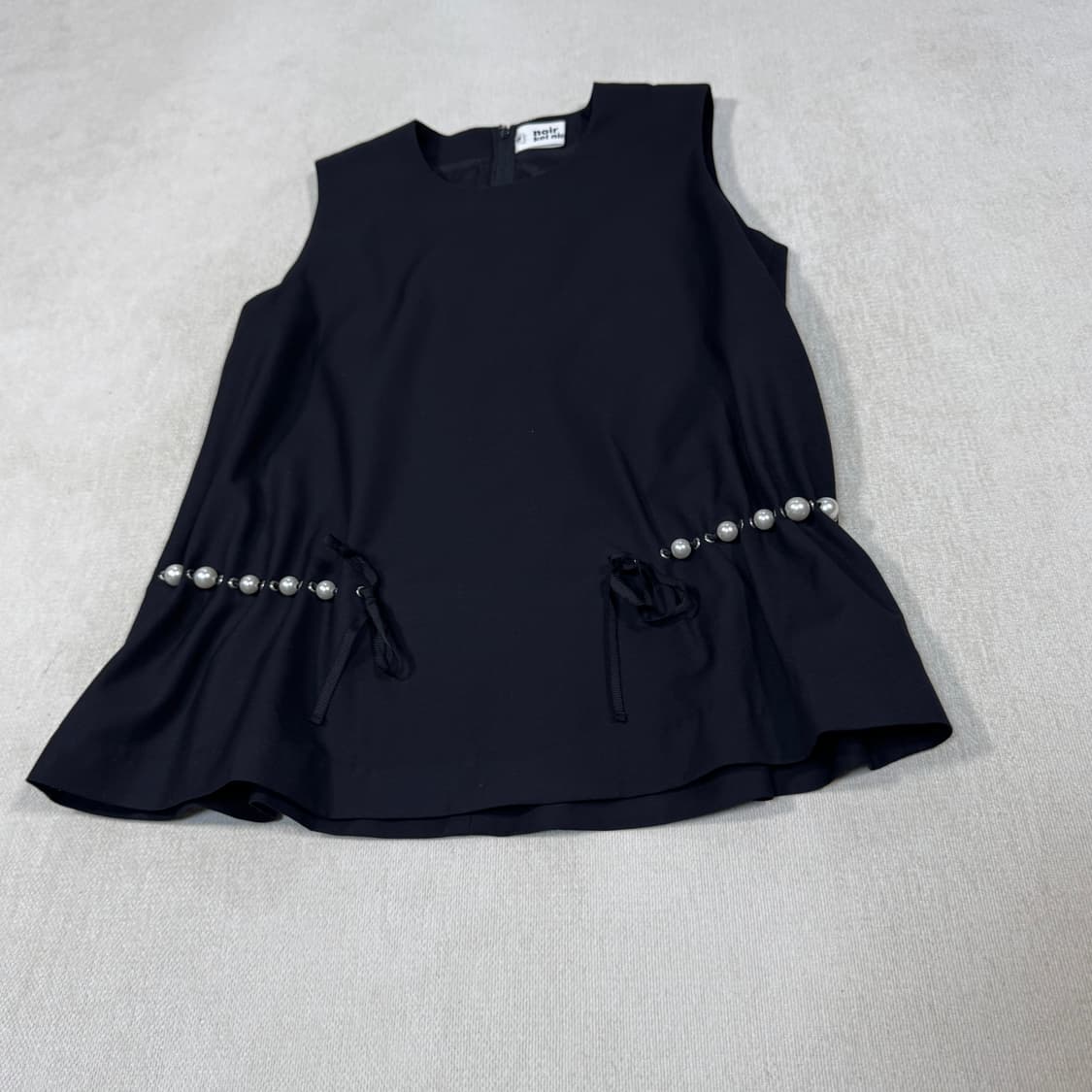 Pearl Beads Black Vest 상품이미지2