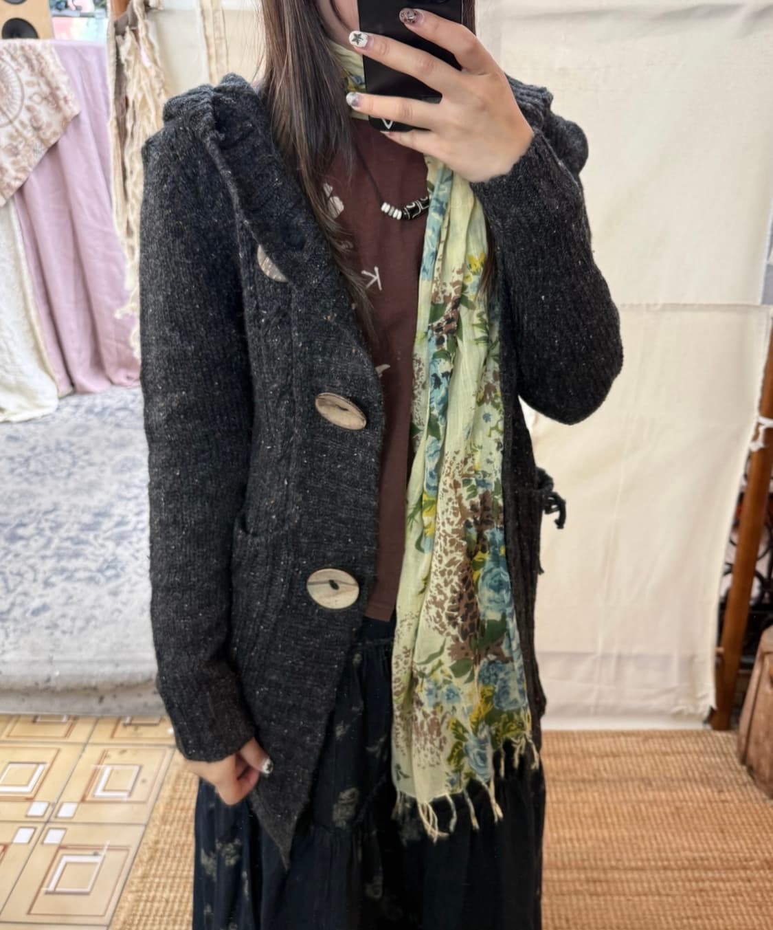 {dead stock} coconut big button cardigan 상품이미지2