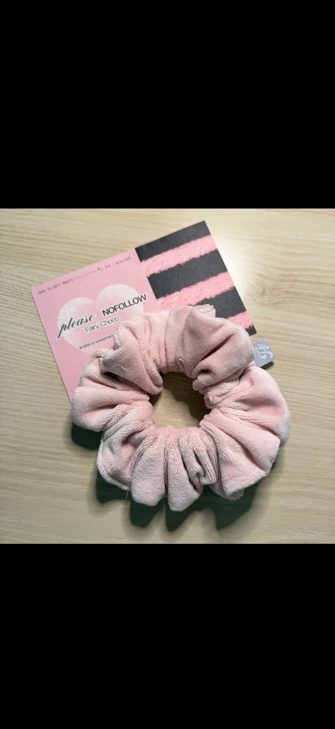 [새상품,무료배송]플리즈노팔로우 스크런치 핑크 상품이미지1