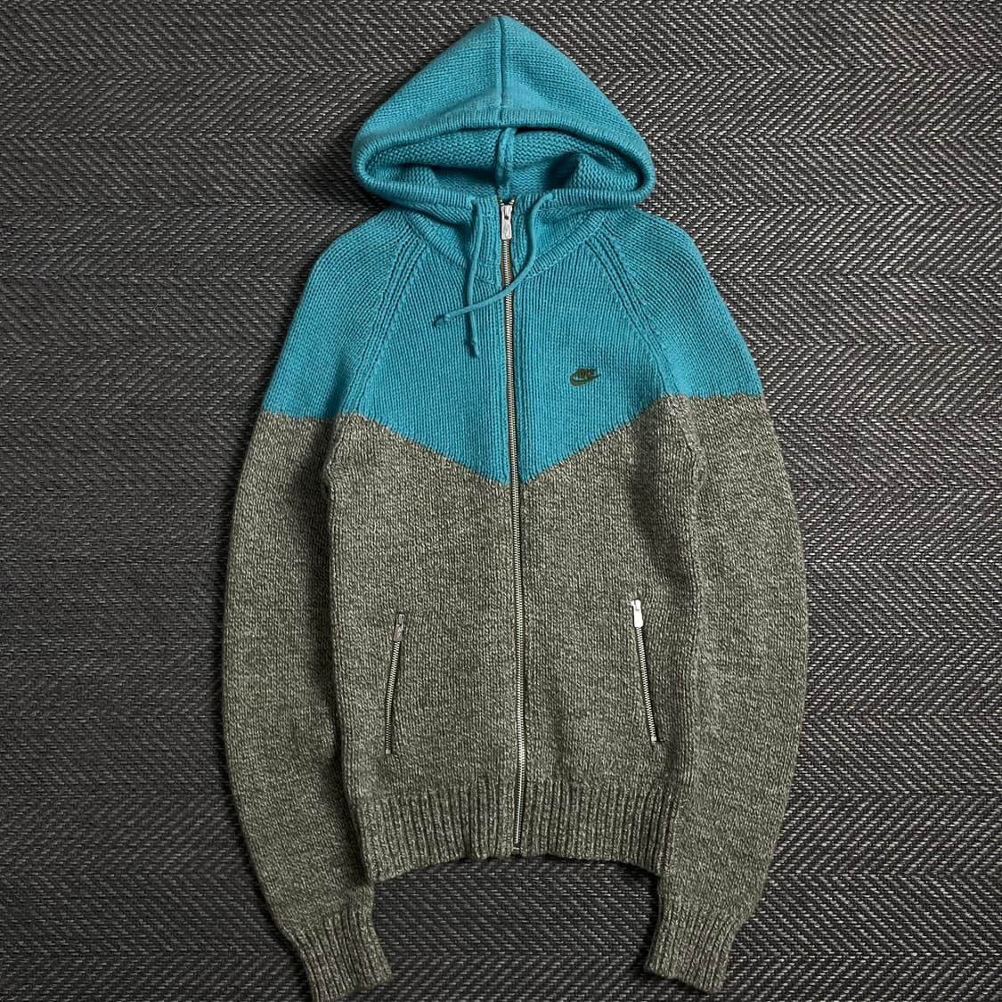 00s 나이키 올드스쿨 배색 니트 후드집업 y 5031 상품이미지2