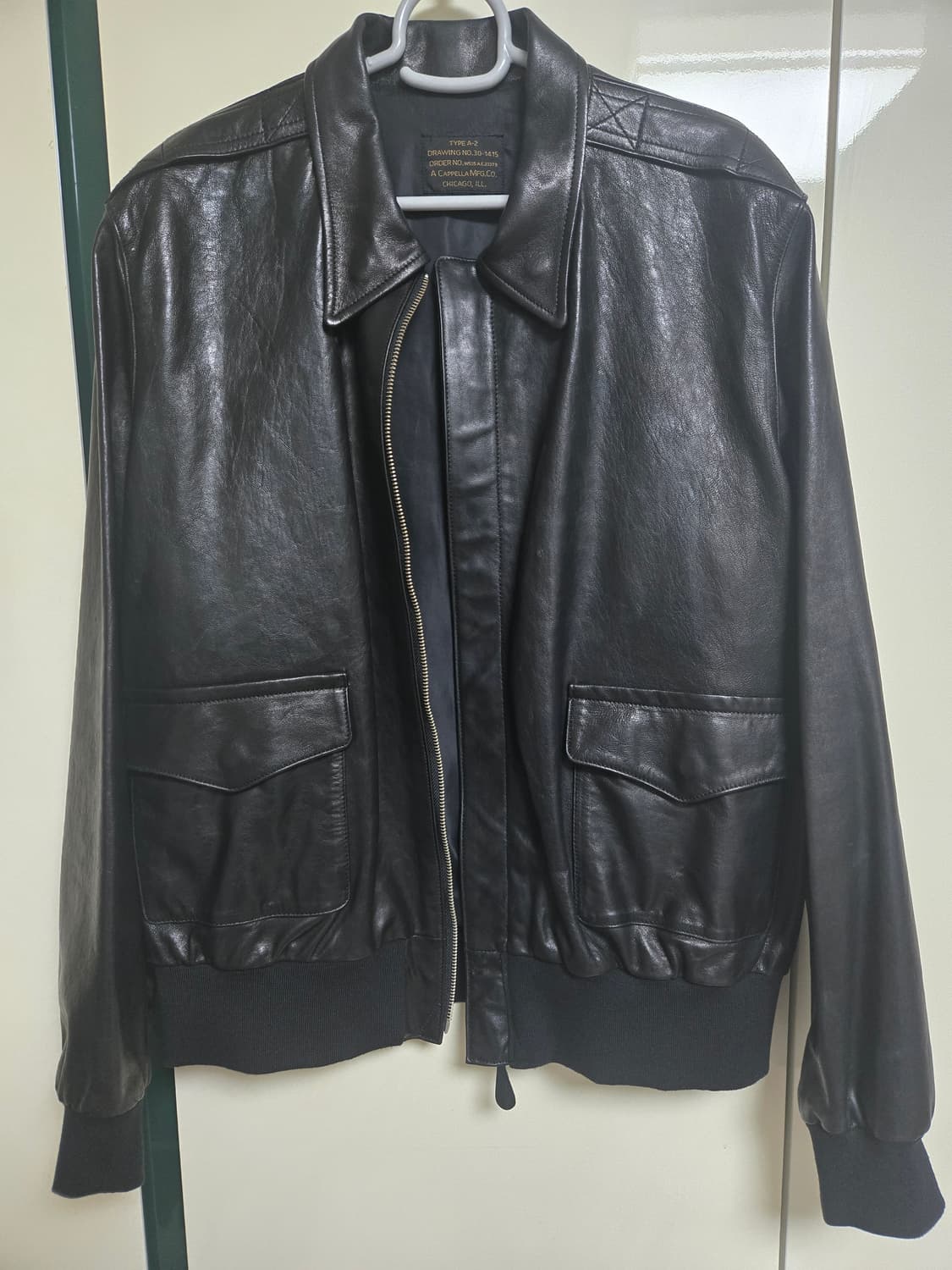 A2 검정색 양가죽 자켓 상품이미지1