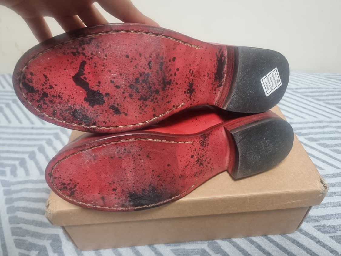 에드워드커밍 BUBBLE TOE ZIP-ON Dirtyred 41size 상품이미지4