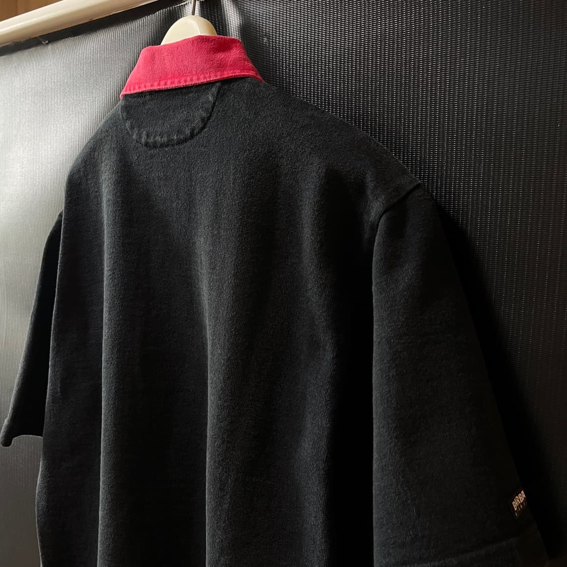 L) 90s 바바리안 Made in Canada 럭비 셔츠 블랙 상품이미지7