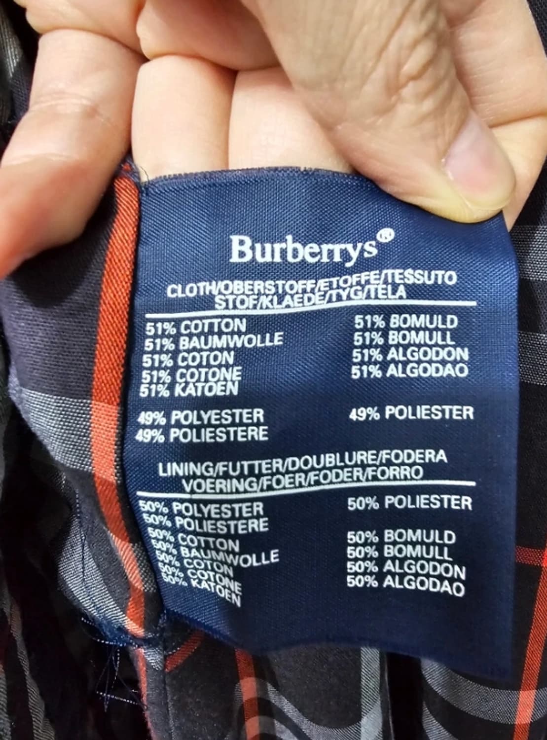 버버리 네이비 트렌치 코트 105~110 상품이미지8