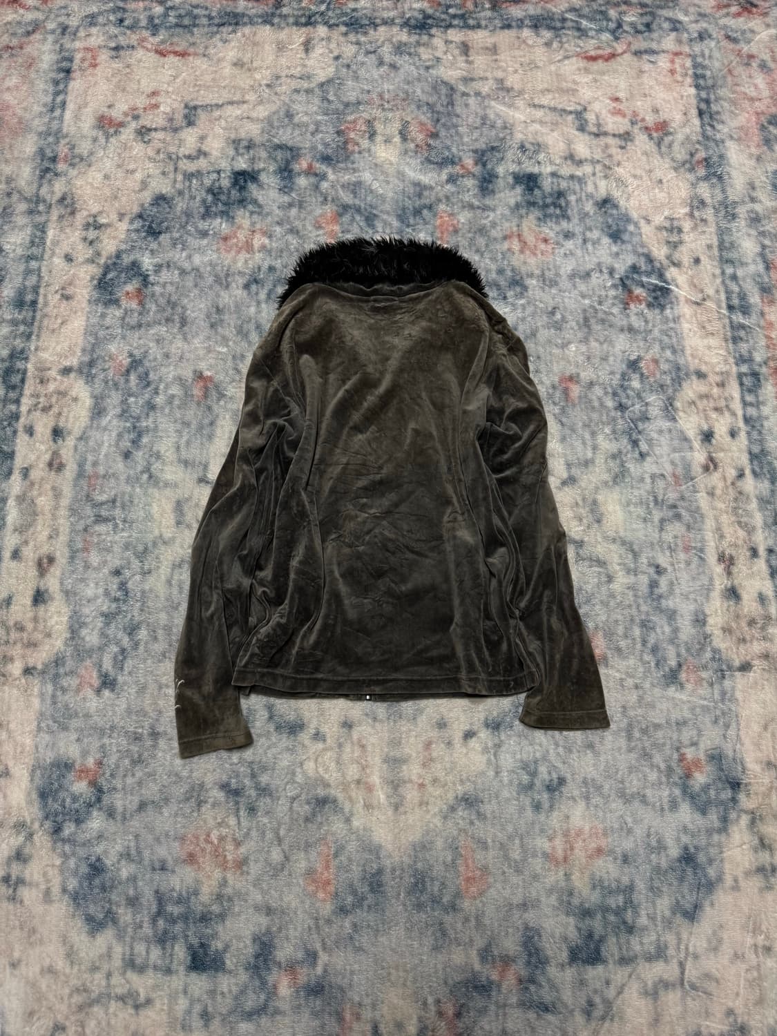 Custom culture 00s velour fur zip up 상품이미지7