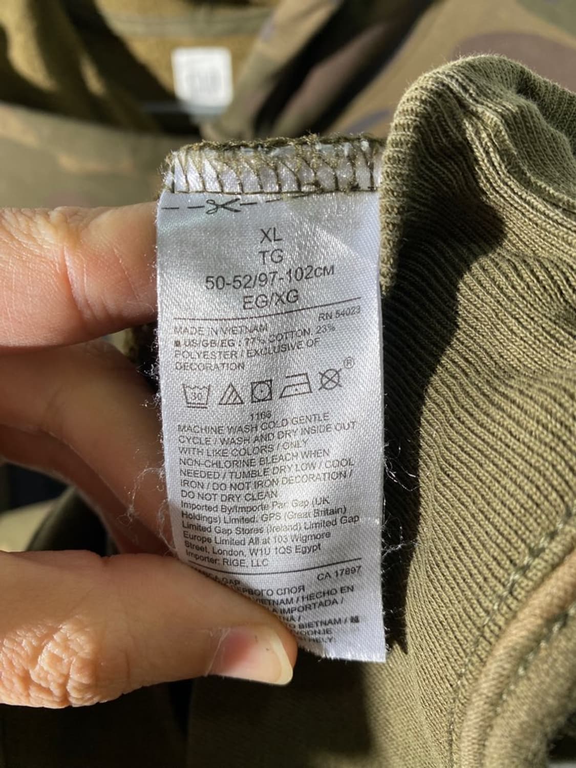 gap 카모 후드티 상품이미지4