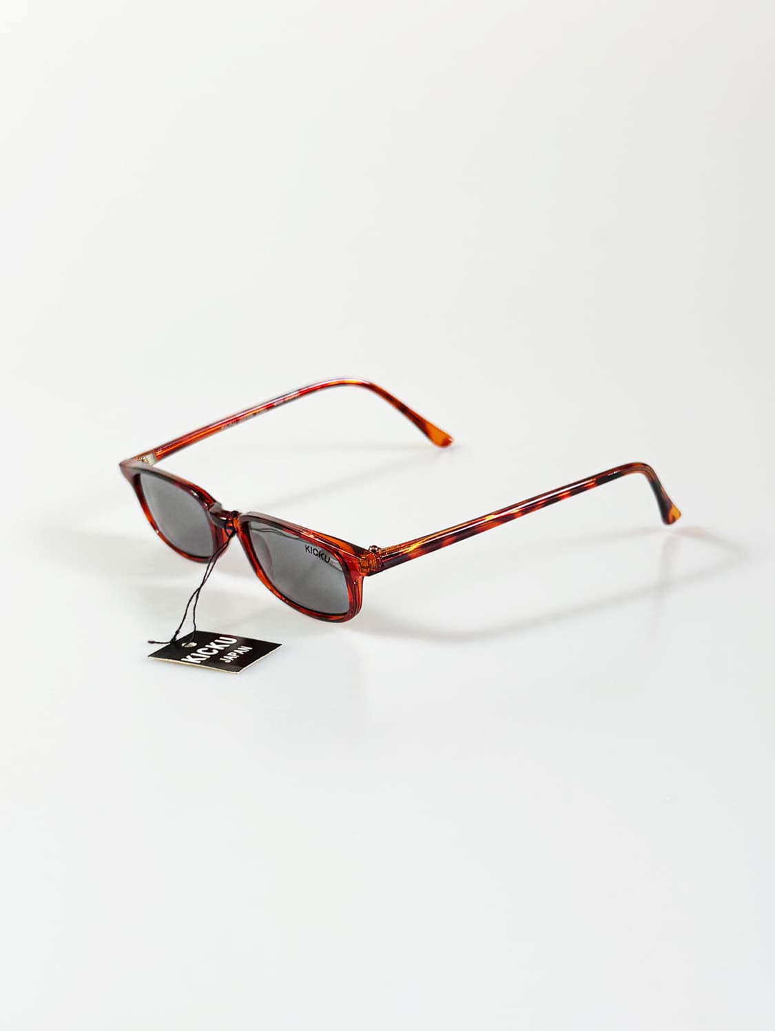 90s KICKU JAPAN 레오파드 스퀘어 뿔테 빈티지 선글라스 상품이미지3