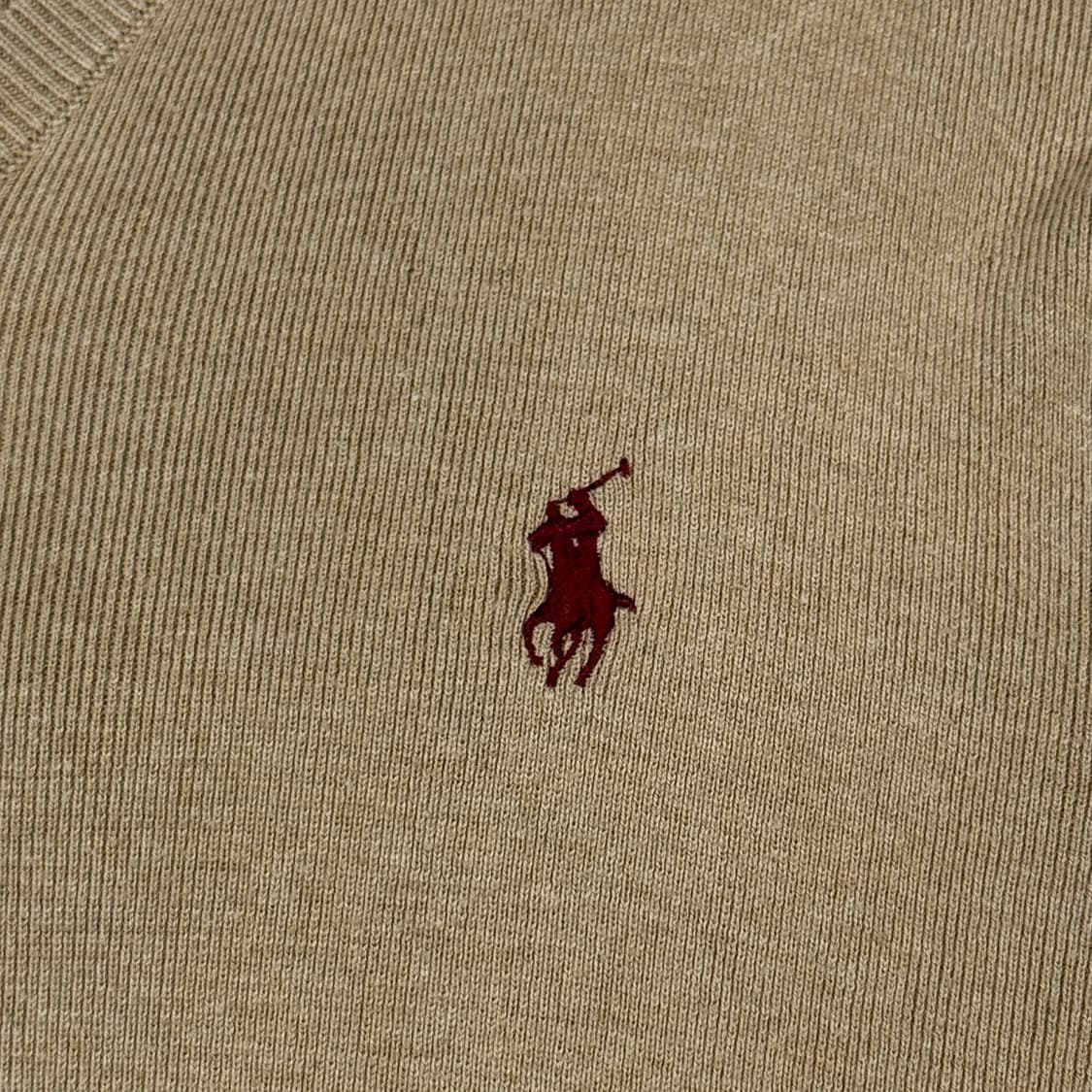 S) 폴로 랄프로렌 피마코튼 브라운 브이넥 니트 상품이미지4