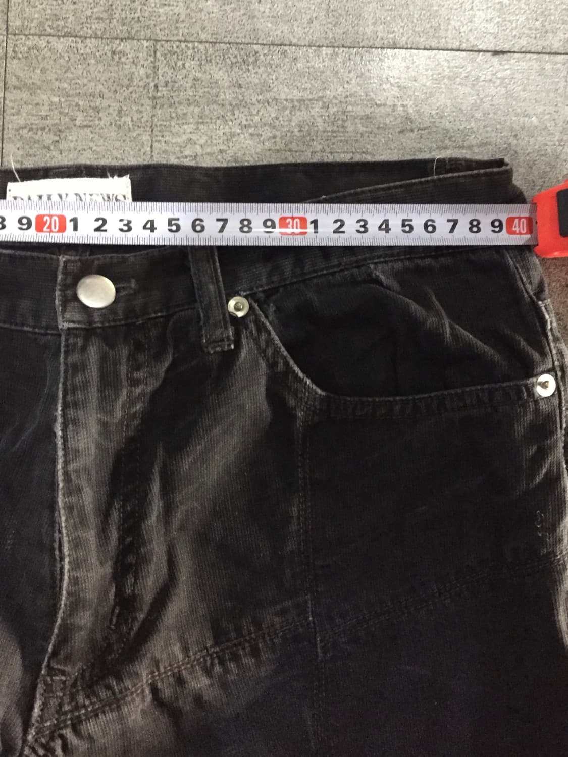 일본빈티지 Dailynews 올드스쿨아메카지 세미와이드카펜터팬츠 블랙 상품이미지3