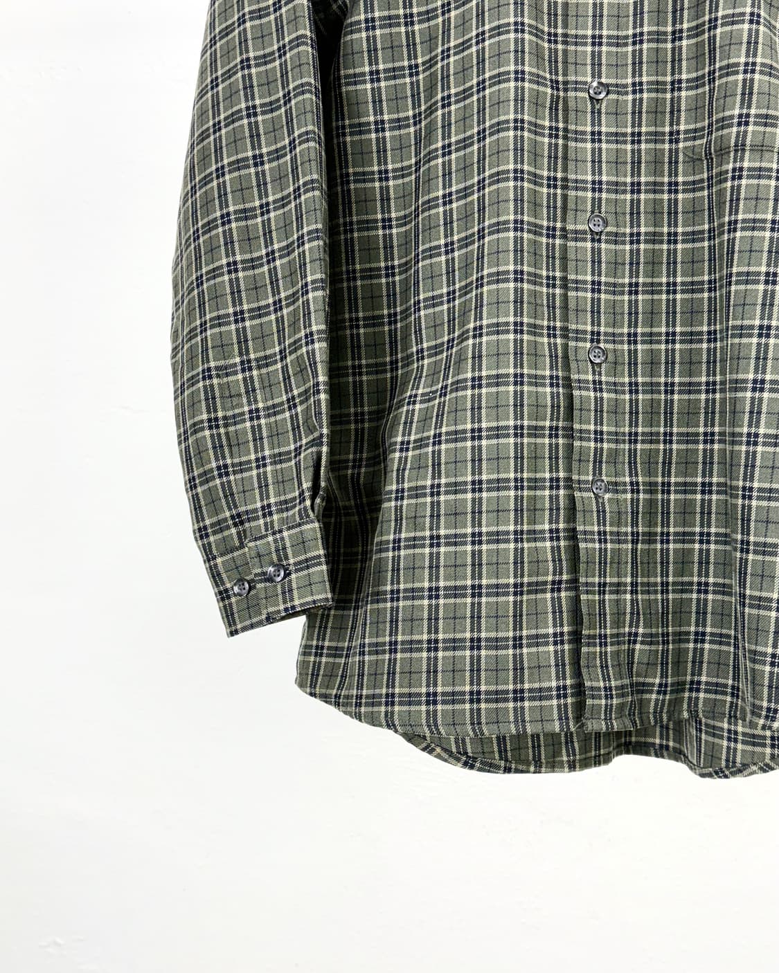 이브 생로랑 뿌르 옴므 카키 레귤러 체크 셔츠 상품이미지4