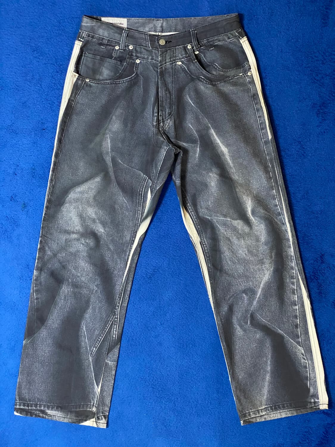 TypingMistake 타이핑미스테이크 디지털워시드 프린트 데님팬츠 L 상품이미지1